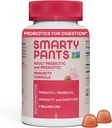 SmartyPants Adult Probiotic " Prebiotic Gummies for Digestive Health: Gut Health Supplement, Clinically Studied Prebiotic for Immune Support, Strawberry, 60 Count (30 Day Supply)