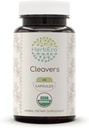 HerbEra Cleavers 60 cápsulas, 400 mg, USDA Organic Cleavers (Aparina de calcio) hierba seca (60 cápsulas)