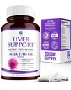 Soporte para el hígado - Detox &amp; Cleanse Supplement (Vegetarian) - Advanced Natural Liver Health Formula que combina esteto de leche, selenio, turmérica Curcumin, vitamina B12, vitamina C, ácido lipoico alfa, N Acetyl Cysteine, Magnesium, Taurine y Más - 30 Day Supply