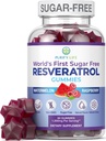 Gummies de Resveratrol Libre de Azúcar - Antioxidante Potente - Resveratrol Suplemento de Apoyo Digestivo &amp; Salud Inmunitaria - Herb Natural para el Crecimiento Celular " Reparación - Fácil Alternativa NMN Chewable