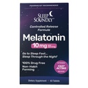 Dormir Sonido Melatonin 10mg, Actuación rápida, Extendido Liberación Fórmula del sueño, 60 porciones, Azul