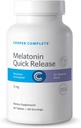 Cooper Complete - Melatonina de liberación rápida - 3 mg de mesa de disolver rápido, suplemento de apoyo al sueño - 60 tabletas por botella. Paquete de 2