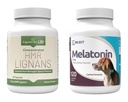 Lignans for Life & K9 Select Pet Care Bundle - HMR Lignans 20mg, 90 Capsules - Melatonina & 3mg, 120 Peanut Butter Flavored Tablets - Multivitamin Dog Wellness Suplemento Truats - Medium Size Dog Breed