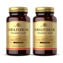 Solgar Cod Liver Oil - 250 Softgels, Pack de 2 - Proporciona vitaminas A &amp; D - No GMO, Gluten Gratis - 500 Total Servings