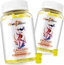 Calcio Magnesio Gummies Adultos Niños - Azúcar libre Chewable Vegan Algae Calcio Suplementos para Mujeres Hombres Soporte Plus Bone Strength with Zinc Potassium Vitamin D3 K2 Lemon Flavor 120CT