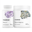 THORNE - Sleep Support Duo - Magnesium Bisglycinate Powder + Melaton-3 para el descanso - 60 Servings