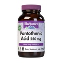 BlueBonnet Nutrition Pantothenic Acid 250 mg Daily Vitamin B5 Supplement for Cellular Energy for Women &amp; Hombre - Vegan, Gluten-Free, Non-GMO - 60 cápsulas vegetales