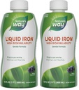 Camino de la naturaleza Hierro líquido, proporciona valor diario de hierro, azúcar libre, sabor de Berry, 16 Fl. Oz. (Pack de 2)