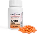 Enteric Coated Aspirin Tablets 325mg (100 Conde) de GeriCare- NSAID Pain Reliever &amp; Fever Reducer Aspirin Coated for Adults- Regular Strength Aspirin for Headache Artritis Menstrual &amp; Muscle Pain