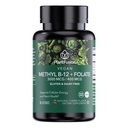 Complejo de vitamina B confeccionada por la plantaFusión – Vegan B12 3000mcg, Vegan Methylfolate (5-MTHF) 400mcg, B6 &TMG – Cherry-Flavored Lozenges – 60 Con