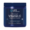 Extensión de vida Effervescent Vitamin C Magnesium Crystals, Alivio inmediato del estreñimiento ocasional, libre de gluten, no GMO, Vegetariano, Net Wt. 180 Grams