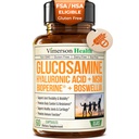 Sulfato de Glucosamina con ácido hialurónico, Boswellia, Black Pepper & MSM Suplemento – 5-en-1 Suplementos Conjuntos para Hombres y Mujeres – Salud Conjunta, Movilidad & Bone Strength – FSA Eligible 60 Caps