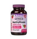 Bluebonnet EarthSweet Methylfolate 1000 mcg Celular Active Coenzyme 5-MTHF L Methyl Folate Supplement - Prenatal & Energy Support - Non-GMO, Vegan, Gluten-Free - Raspberry - 90 Chewable Tablets