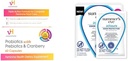 VH esencial Probióticos con Prebióticos y Cranberry 60 cápsulas y Eva de Verano Control de olores Feminine Wipes con ácido Boric 12 ct
