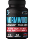 Premium Wormwood Extract Capsules - 5 Month Supply for Immune - 12 Herbs Blended with Black Walnut Leaves, Ginger, Turmeric &amp; More - 150 Counts