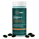 Iwi Omega-3 Sport, 60 Softgels (30 Servings), Alga Vegana de base vegetal Omega 3 con DHA, recuperación de ejercicios Suplemento dietético, Krill " Fish Oil Alternative, No Fishy Aftertaste