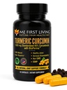 Me First Living Turmeric Curcumin 1000 mg 95% Curcuminoides, Bioperina 10 mg, 19x Más Potent Than Others, Aumento de Absorción, No GMO, Turmeric orgánica, Vegan, Gluten Free, 60 cápsulas