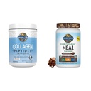 Garden of Life Grass Fed Hydrolyzed Collagen Protein Suplementos Peptides Powder, 19.75 Oz & Tasty Organic Chocolate Meal Replacement Shake Vegan 20g
