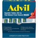Alimentador de Dolor Advil y Reductor de Fiebre, Medicamento de Alivio de Dolor con Ibuprofeno 200 mg para Dolor de Cabeza, Dolor, Dolor Menstrual y Alivio de Dolor Conjunto - 50x2 Tablas Coadas