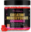 Generic Creatine Monohydrate Gummies para la recuperación muscular, ganancia muscular y fuerza, foco energético y salud cerebral, sin gluten, no GMO, suplemento vegano para hombres y mujeres, 30 porciones 90 ct