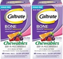 Caltrato Chewables 600 más D3 Plus Minerales Calcio Vitamina D Suplemento, Cereza, Naranja y Fruta Punch - 60 Conde (Pack of 2)