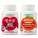Niños Vitamina B12 Chewables + Vitamina D3 1000 UI Chewables Bundle