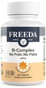 Complejo Freeda Vitamina B No Folic No PABA - Complejo Super B Kosher Vitamina Suplemento con Vitamina B1 Vitamina B2 Vitamina B5 Vitamina B6 Vitamina B12 - Complejo Vit B para Hombres (250 Ct)