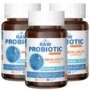 Probióticos crudos para Mujeres y Hombres - 100 Billones CFU, 35 Strains, Prebióticos Orgánicos " Enzimas Digestivos Naturales para la Salud Digestiva, Gut &amp; Immune - Soy y Gluten Libre, No GMO, 180 cápsulas Vegan