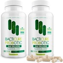 Bacticure Probiotic 120 Capsules ← Probióticos Suplemento w/High CFU Fórmula para Hombres " Mujeres sometidas Prebióticos " Enzymes Digestivos para la Digestión " Salud Gut, Salud Vaginal, Limpia Colón, Apoyo Inmunitario