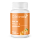 Celebrar Iron+C 18mg Tangerine Chewable, 30 Conde
