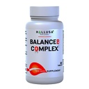Hallusa Complejo Natural de Vitamina B con Biotina, B12, B6, B3, B2 – Energía, Metabolismo y Peluquería 60 Tabletas – Suplemento diario B-Complex con ácido fólico, Inositol " Choline