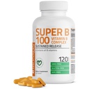 Bronson Super B100 Complejo de Vitamina B Contiene todas las vitaminas B (Vitamin B1, B2, B3, B6, B9 - ácido fólico, B12), 120 Tabletas