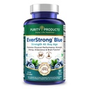 Purity Products EverStrong Blue Strength Building + Brain Boosting w/Muscle Matrix Blend ft. Creatine Monohydrate + Más, PurityBlue Organic Blueberry Complex, 1000 IU Vitamin D3-90 Tablets