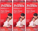 Tylenol Chld Cherry Liq Tamaño 4 Fl oz Tylenol Niños de la cereza de la hoja de la suspensión oral paquete de 3
