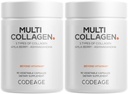 Cápsulas multi colágeno – 5 tipos de colágeno I, II, III, V & X – Hidrolyzed Grass-Fed Bovine Proteína con Ashwagandha, Amla y Vitaminas - 2-Pack