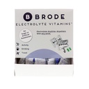 Brode Electrolyte Vitamina - Portable Zero-Sugar Electrolyte Tablets - para Deportes, Vida nocturna, Jet Lag, 5 Electrolitos esenciales + 9 Vitaminas 100-Packets