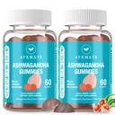 AFXMATE Ashwagandha Gummies & vitamina D Gummies for Men &amp; Women 120 Count Aswangdha Supplement (Non-GMO, Sugar Free &amp; Gluten Free)