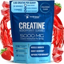 WELLNESS LABSRX Creatine Gummies 5000mg, 30 Servings Creatine Monohydrate Gummies, Strawberry Flavor Creatine para Hombres - Pack of 2