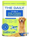 Vitaminas y suplementos para perros de mascotas nativas - 11-in-1 Polvo multivitamínico para perros Topper de alimentos - Collagen, Glucosamina, Probióticos, Omega &amp; Más- Apoyos Gut saludable, movilidad &amp; salud general -30 Scoops