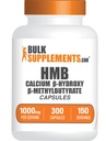 BulkSupplements.com Capsules HMB - como suplemento HMB de calcio, Beta-Hydroxy Beta-Metilbutyrate - Gluten Gratis, 2 cápsulas por servicio (1000mg), 300 Conde (Pack of 1)