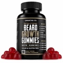 Unsocial Co. Extra Strong Beard Growth Vitamins Gummies ← Biotin 10000 MCG ← Promueve un fuerte crecimiento del cabello facial para los hombres