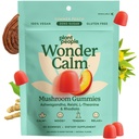 Plant People WonderCalm Mushroom Gummies - Natural Ashwagandha Suplemento de Ease Stress " Boost Mood for Adults Without Sugar, Gluten or Artificial Colors, Vegan-Friendly, Peach Flavor, 60 Conde