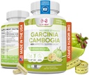 100% Pura Garcinia Cambogia Extracto con 95% HCA - Manage Food Cravings - Best Carb Blocker for Women &amp; Hombre - Max Strength Garcinia Cambogia Raw Diet Pills Made in USA - 60 Veggie Capsules