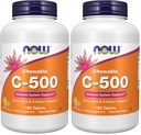 AHORA Suplementos, Vitamina C-500, Protección Antioxidante*, Sabor de Jugo Naranja, 100 Lozenges Chewable (Pack of 2)