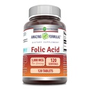 Amazing Formulas Folic Acid (Vitamin B9) Suplemento TEN 5000 Mcg per Serving TEN 120 Tablets ← No Gluten-Free TEN Made in USA