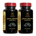 ACAI Berry Extract - acai Berry Supplement Fertility, Açaí Berry (Euterpe oleracea) Pills, Antioxidante-Rich Organic, Fiber Pills - 2 Botellas 120 Capsules