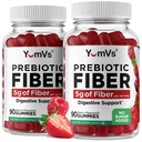 Yum-Vs - Gummies de fibra prebiótica para adultos &amp; niños - 5g Ayuda Digestiva Gummy Fiber Suplemento - Keto Friendly Prebiotic Daily Fiber Suplemento para Hombres de Mujer - No Sugar Añadido Fibra dietética (90 Cuenta)