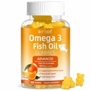 Omega-3 Suplementos de aceite de pescado: Puro 1000mg Omega-3 Gummies Apoyo corazón conjunto ojo cerebro inmune salud 60 Gummies 30 días fuente