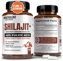 Suplemento Shilajit de 6,500 mg con 40% de ácido fúlvico (ausorción alta) Silencioso Suplemento Mineral Shilajit con 85+ Minerales Trace para Energía, Rendimiento &amp; Salud Inmune - 120 cápsulas
