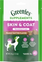 Greenies Sensitive Care Skin and Coat Supplement for Dogs with Fish Oil for Dogs Chicken-Free Formula Dog Suplemento, Peanut Butter Flavor, 40-Count Soft Chews